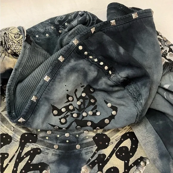 BLING DRAGON HOODIE Asian vibe Key Closet 2006 Y2K - Picture 6 of 15